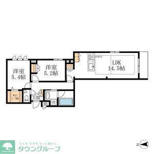 HEBEL MAISON 徳川園(2LDK/1階)の間取り写真