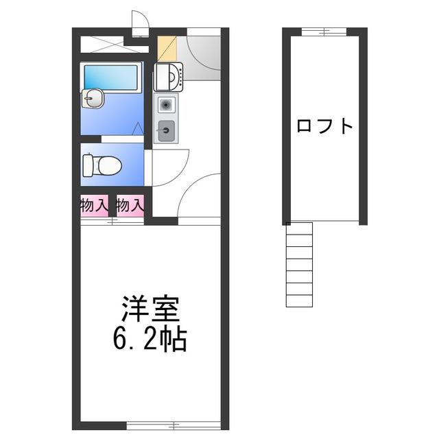 レオパレスヴァンII(1K/1階)の間取り写真