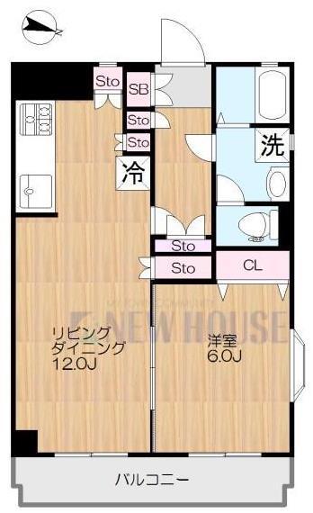 LM納戸町(1LDK/3階)の間取り写真