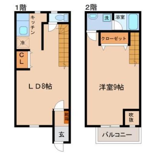 BEANS HOUSE(1LDK/1階)の間取り写真