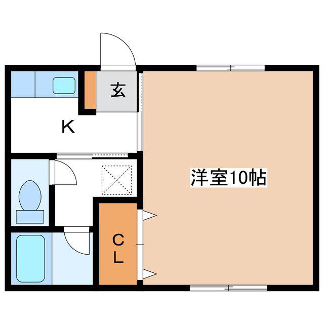 信成アパート(1K/2階)の間取り写真