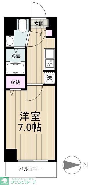 MAXIV西川口AZ TRE(1K/2階)の間取り写真