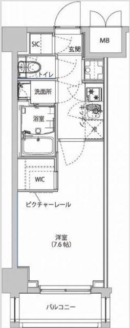 ハーモニーレジデンス東京イーストサイド(1K/5階)の間取り写真