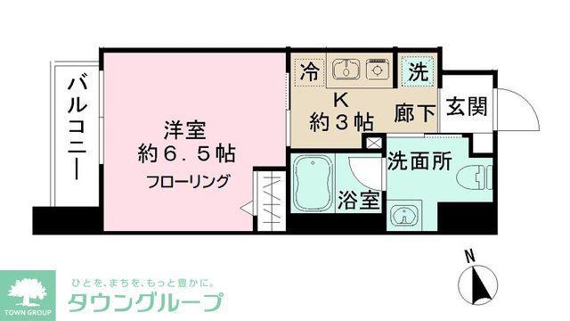 ミリアビタNO15(1K/6階)の間取り写真