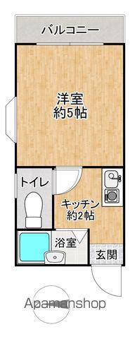 エルモスリバーサイド(1K/3階)の間取り写真
