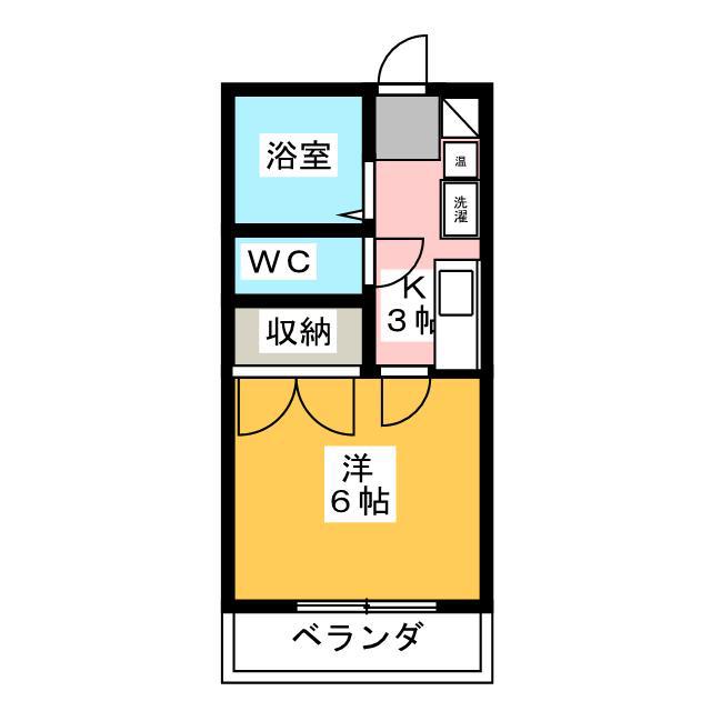 イリヤウ ヴィル(1K/3階)の間取り写真