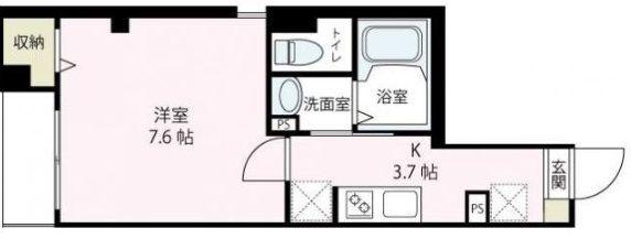 HARENO VILLA(1K/3階)の間取り写真