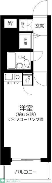 藤和シティスクエア練馬(ワンルーム/5階)の間取り写真