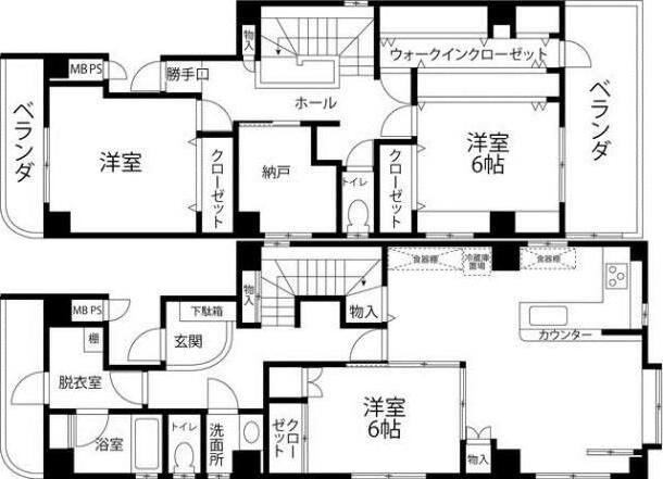 イーグルテラス(3SLDK/2階)の間取り写真