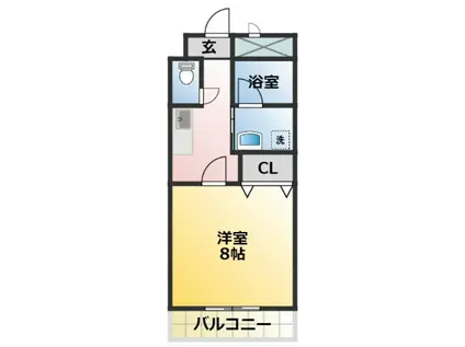 名鉄三河線 碧南中央駅 徒歩12分 3階建 築20年(1K/1階)の間取り写真
