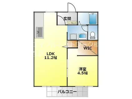 ビーナスハイム(1LDK/1階)の間取り写真