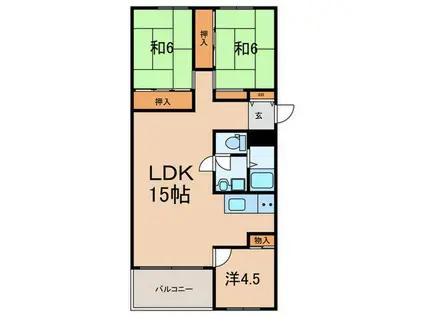 芦屋浜第二第六 壱号棟(3LDK/23階)の間取り写真