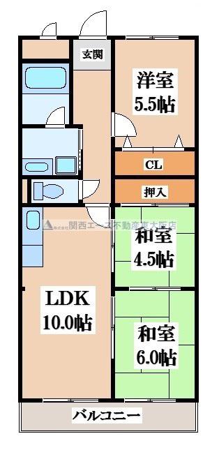 サニーヴィラ(3LDK/1階)の間取り写真
