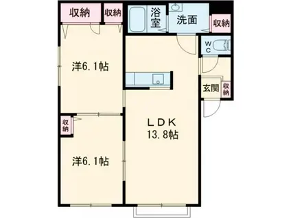 REMAGE E(2LDK/2階)の間取り写真