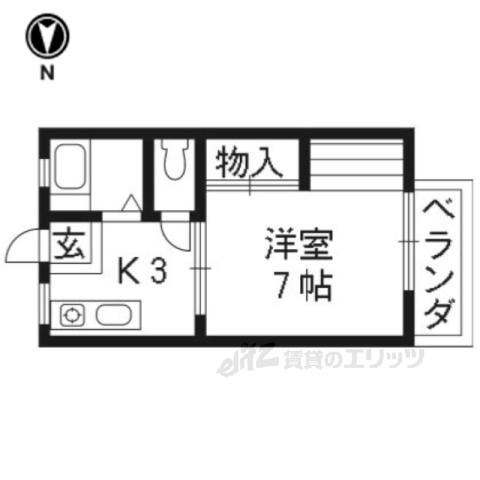 はるはな3(1K/2階)の間取り写真