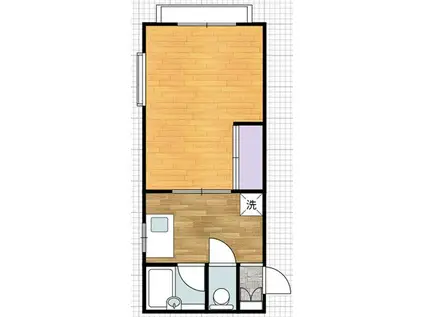 ハイコーポ・パスII(1K/1階)の間取り写真