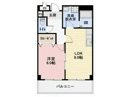 LIMPIA垂木(1LDK/1階)の間取り写真
