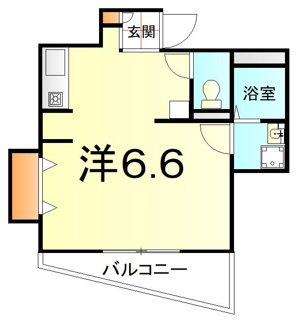 KTEXビル(ワンルーム/3階)の間取り写真