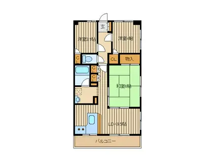 ユートピアハイム(3DK/3階)の間取り写真