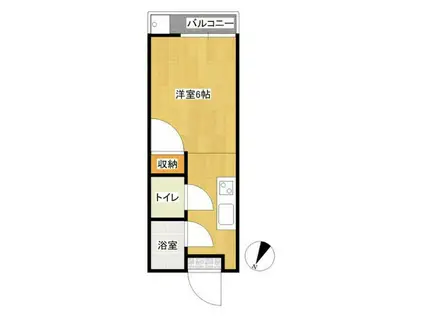 野中ハイツ(1K/2階)の間取り写真