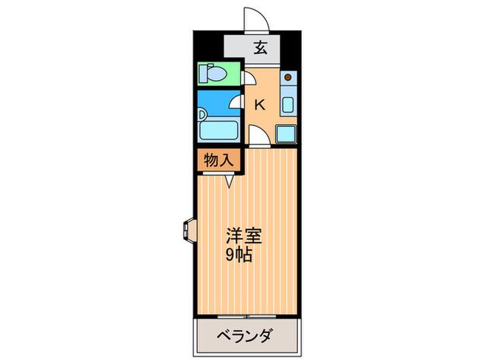 パテオ長居(1K/4階)の間取り写真