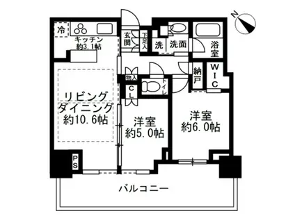 ベイシティタワーズ神戸イースト11階(2SLDK/11階)の間取り写真