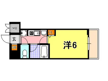 エステムコート神戸・県庁前(1K/11階)の間取り写真