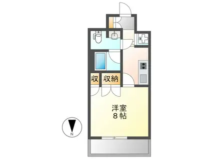 アプリーレ久屋大通公園(1K/12階)の間取り写真