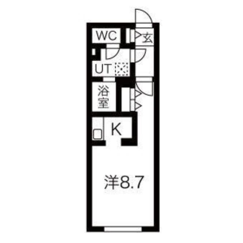 G VIVRE 岡崎駅前(1K/2階)の間取り写真