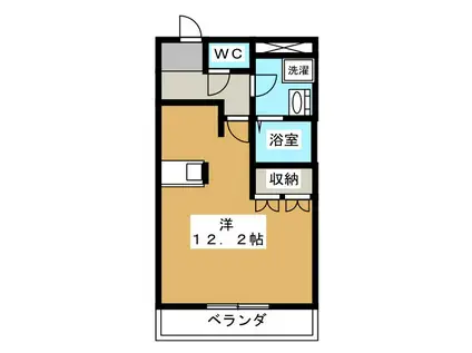 アクアライフ エムズ(ワンルーム/1階)の間取り写真