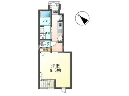 LUMIERE(1K/1階)の間取り写真