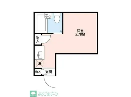 ライトマルシェ(ワンルーム/1階)の間取り写真