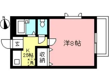 エトアール(1K/2階)の間取り写真