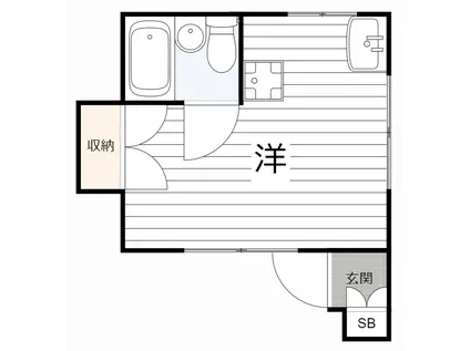 栄ビル 南棟(ワンルーム/4階)の間取り写真
