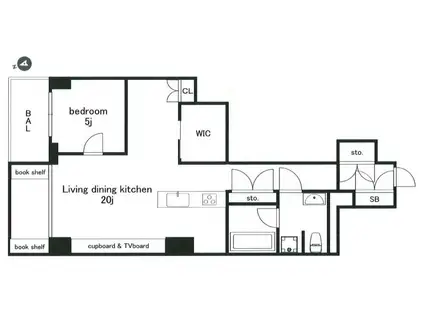 マノー乃木坂(1LDK/6階)の間取り写真