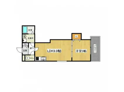 IDC セレニティ田川北A棟(1LDK/1階)の間取り写真