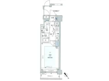 銀座二丁目レジデンス(1K/5階)の間取り写真