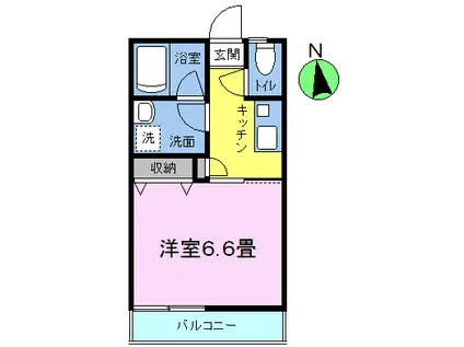 メゾン高尾(1K/2階)の間取り写真