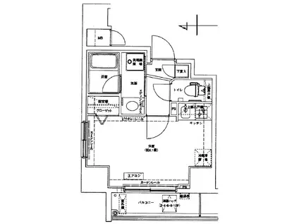 ドルチェ中野壱番館(ワンルーム/7階)の間取り写真
