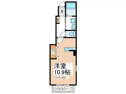 チアーズ(1K/1階)の間取り写真