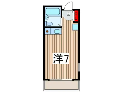 パサデヒロ(ワンルーム/3階)の間取り写真