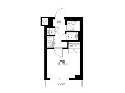ルーブル中野白鷺(1K/3階)の間取り写真