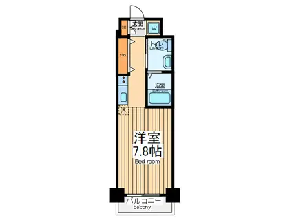 クラリッサ川崎イースト(ワンルーム/7階)の間取り写真