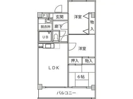 フローラ・アイン.I(3LDK/3階)の間取り写真