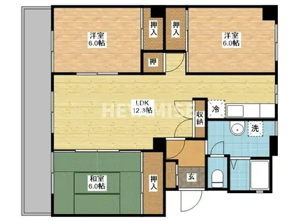 サルヴァトーレ平瀬(3LDK/5階)の間取り写真
