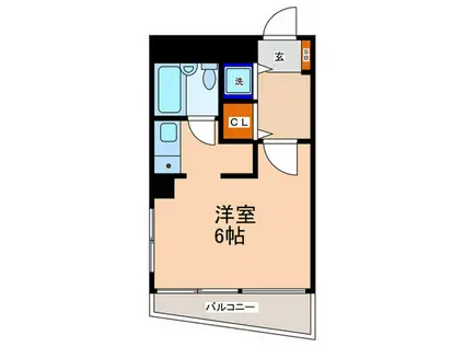 ABBEY ROAD(ワンルーム/3階)の間取り写真