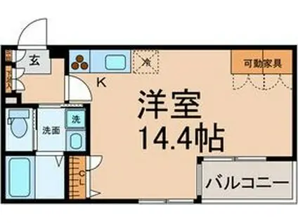 エスタシオン(1LDK/1階)の間取り写真