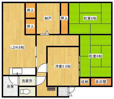 大勝ビル(3SLDK/3階)の間取り写真