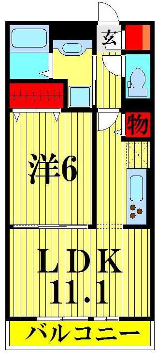 フェアリーシャトー(1LDK/3階)の間取り写真