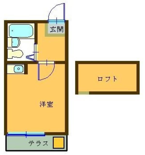 グリーンコーポ東高円寺(ワンルーム/1階)の間取り写真